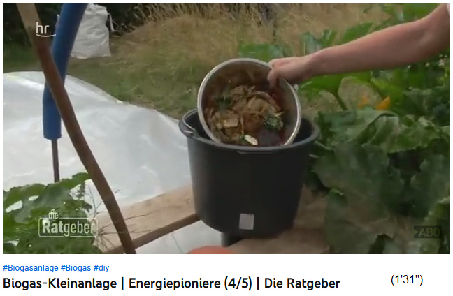 L'unit� de production est
                    aliment�e avec des d�chets de cuisine