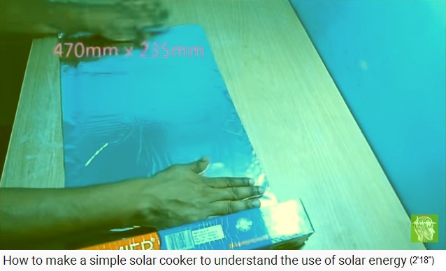 construir reflector 02: pegar papel de
                  aluminio encima