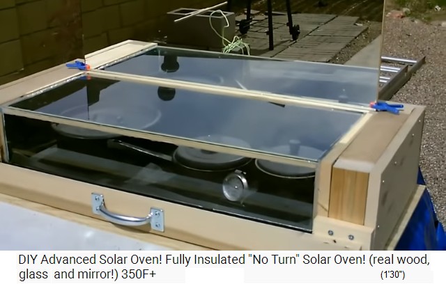 Horno solar con ollas y sart�n negras