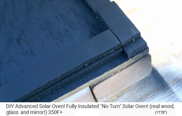 Horno solar: sellado de ranuras en una esquina