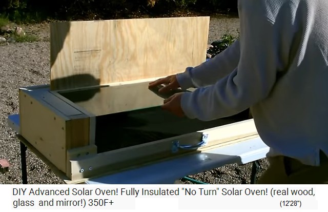 Die grosse Glasplatte des Solarofens
                  wird montiert