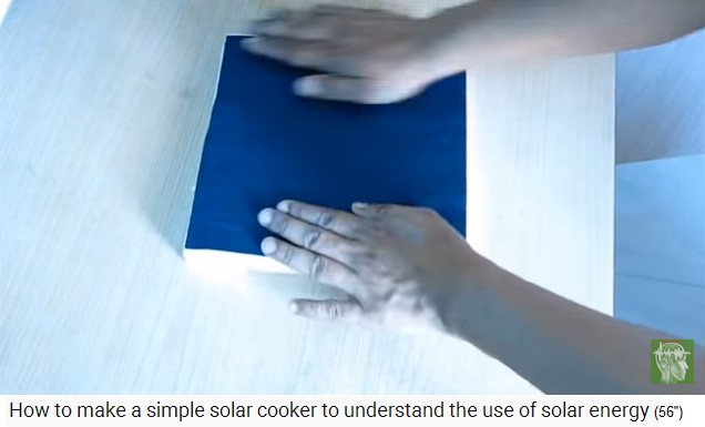 On the styrofoam floor is glued black paper