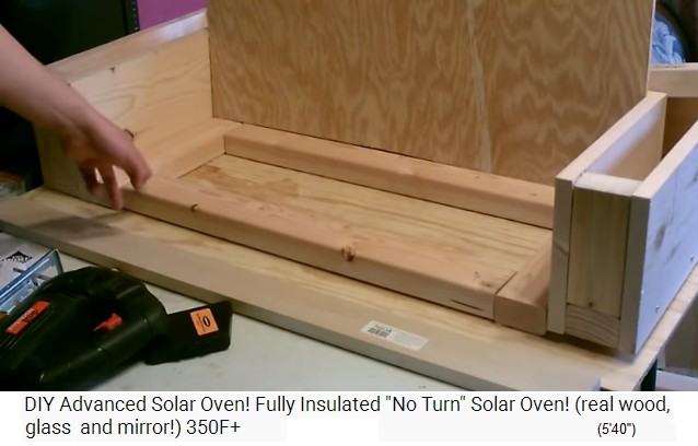 The solar oven has a base with an air cushion