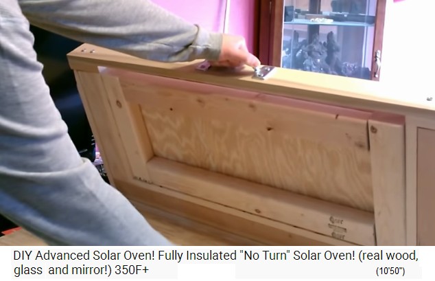 The
                  hollow bottom of the solar oven