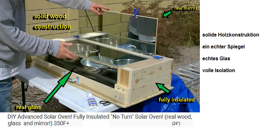 Qualit� maximale des mat�riaux du four solaire