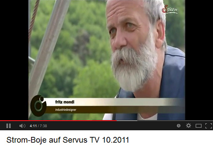 Fritz Mondl in the Servus TV
                                  movie, the inventor of the stream buoy
                                  on the Danube