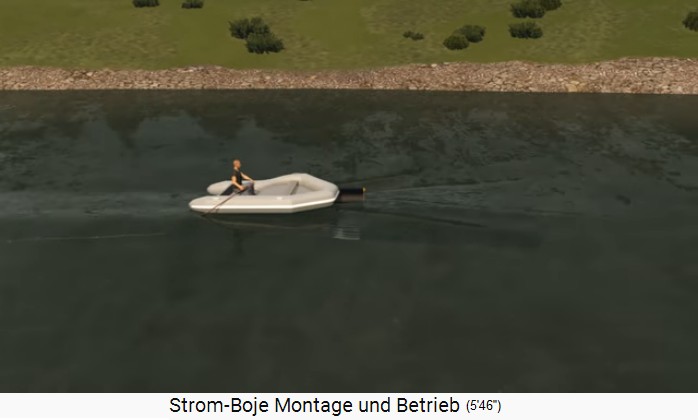 A stream buoy is
                                    not a danger to a dinghy, the dinghy
                                    passes over the floater's body and
                                    is deflected onto its side