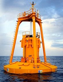 Bit power buoy from the company OPT in the sea