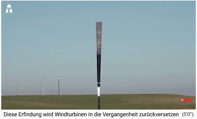 Projekt
                          vertikale Windturbine mit Vibrationsenergie
                          140m hoch