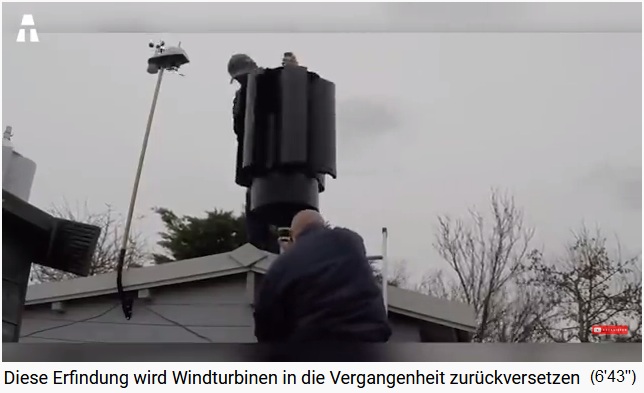 Kleine, vertikale Windturbine f�r
                          den Garten