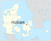 Karte
                      von Dänemark mit Holbaek
