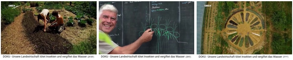 Pesticide-free agriculture, e.g. in
                                Normandy on the organic permaculture
                                farm "Bec Hellouin" by Charles
                                Herve Gruyer: hilly patches and beds,
                                scheme of the hilly patch and beet, and
                                the arrangement of the hilly patches and
                                bes in a Mandala circle