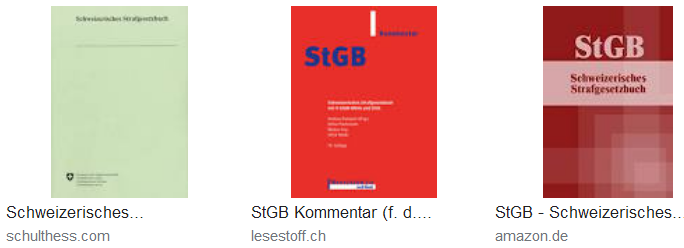 Schweizerisches
                        Strafgesetzbuch, 3 verschiedene Ausgaben