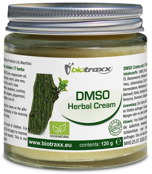 DMSO kombiniert mit Magnesium und 17
Heilkräutern DMSO kombiniert mit Magnesium und
17 Heilkräutern