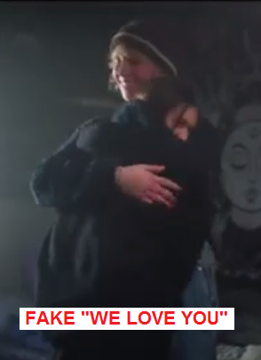 Victim Jaily with
                  victim Kayden / Cleo: this is a FAKE-"We love
                  you"