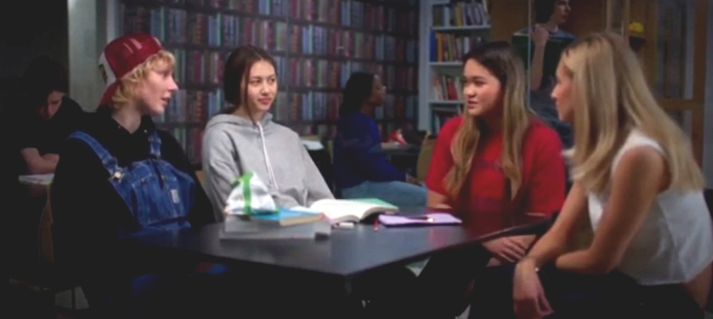 Group meeting
                  in a library