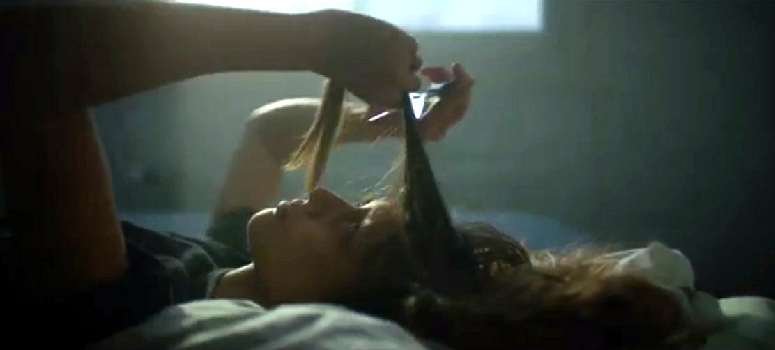 A female Trans teen cuts her hair in the
                  (Antifa) LGBT group home for looking more like a boy
                  (actor)