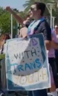 Mad demo poster: Stand With Trans Youth