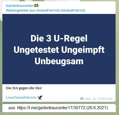 Resistance: The 3-U rule for
                      the UNvaccinated: UNtested - UNvaccinated-
                      UNbending - June 26, 2021