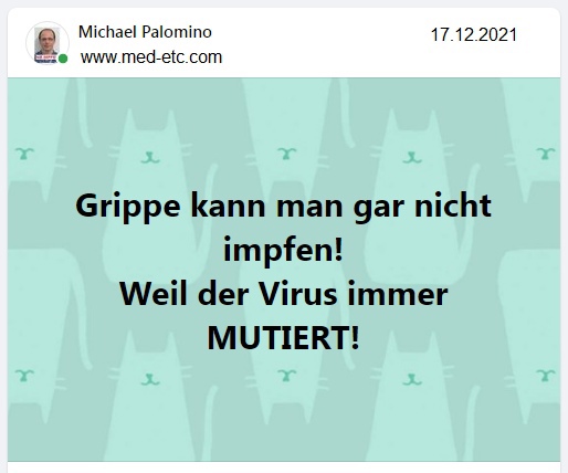 Resistance warning:
                      You can't vaccinate against flu at all because the
                      virus is always mutating - Dec 17, 2021