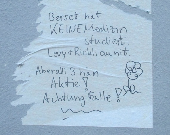 Resistance CH:
                      Graffito: Berset+Levy+Rickli have NOT studied
                      medicine, but have shares. Attention trap! - 2021
