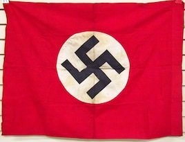 Criminal swastika flag in black-red-white