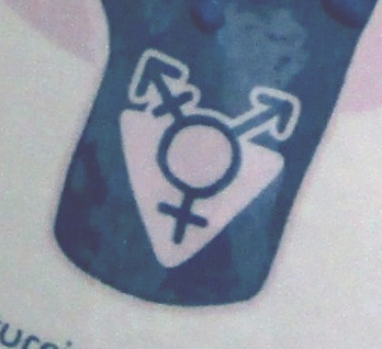 Pegatina criminal de ANTIFA en
                          Z�rich (Suiza), el s�mbolo de g�nero,
                          26-10-2023 zoom