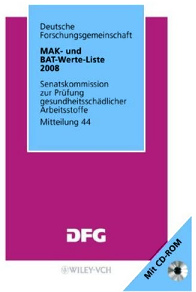 Liste der MAK- und
                BAT-Werte, Buch mit CD-Rom