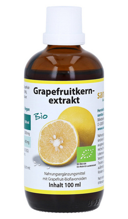 Grapefruitkernextrakt von gelben
                  Grapefruits im Glasfl�schchen