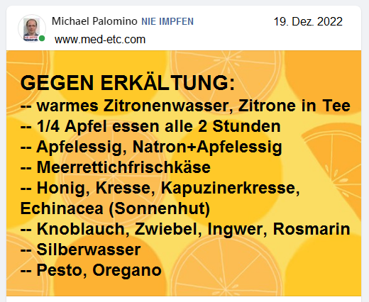 Text: Rezepte gegen Erk�ltung vom 19.12.2022