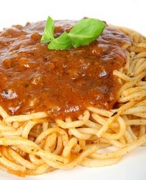 Spaghetti with
              oregano