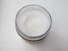 Coconut oil in an
                              open glass