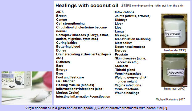 Healings
                              with coconut oil, the list