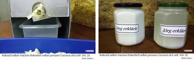 Production of coconut oil with a little
                coconut mill
