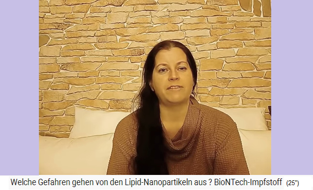 Dr. Vanessa
                              Schmidt (Zellbiologin, Mikrobiologin) beim
                              Vortrag �ber Lipidnanopartikel