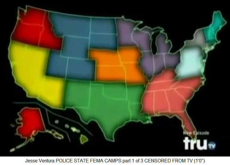 Karte der
                      "USA" mit 10 Gef�ngnisdistrikten