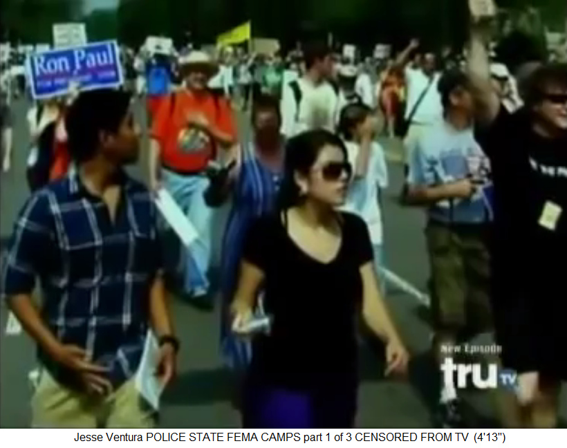 Catherine Bleish in einer Demo f�r Ron
                      Paul