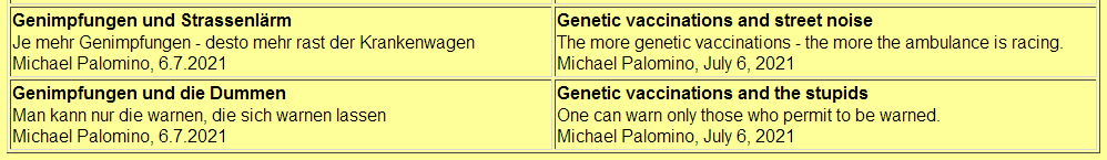 Criminal genetic vaccines, noise
                  in the streets and the stupids