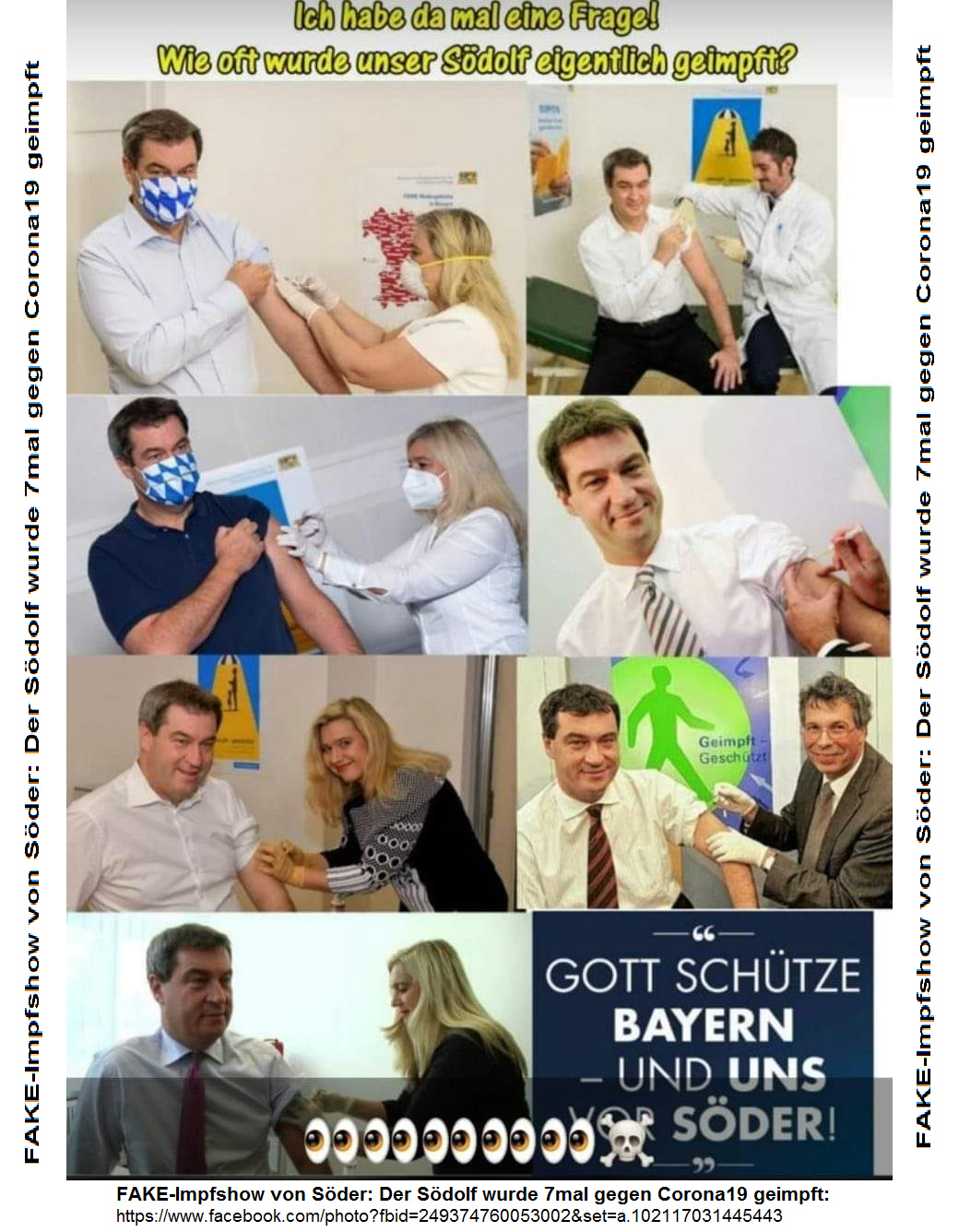 Die Impfshow von
                          Monster S�der: Der S�dolf wurde 7mal geimpft -
                          Netzfund auf Facebook vom 11.2.2021