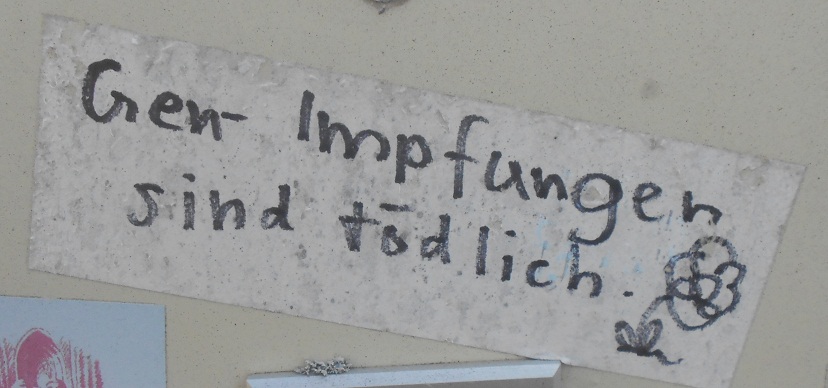 Graffiti: Gen-Impfungen sind
                        t�dlich, 16.4.2021