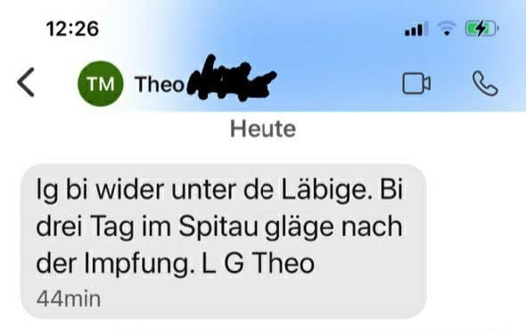 Schweiz: Genimpfung
                              provoziert 3 Tage Spital