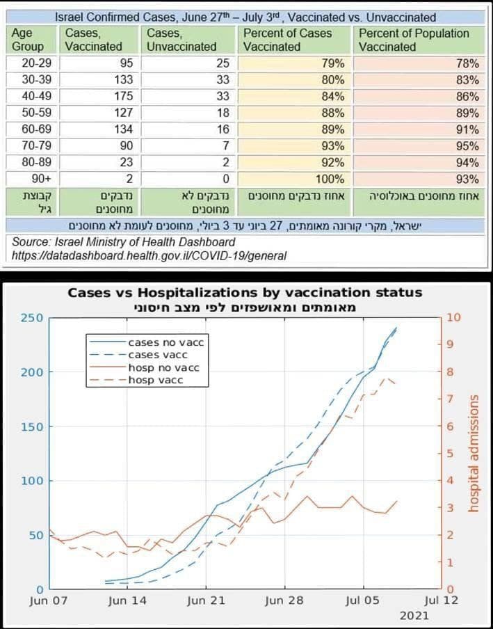 Zahlen Israel
                              16.7.2021: GENgeimpfte haben wieder
                              Corona19 UND besetzen die Spit�ler