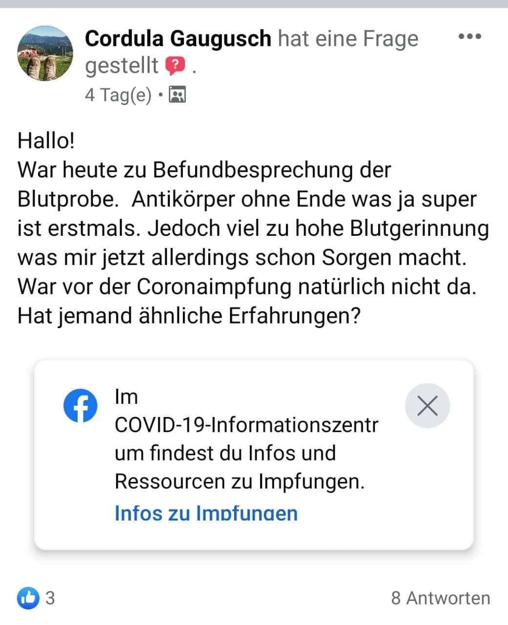 GENimpfschaden 7.8.2021:
                    Viel zu hohe Blutgerinnungswerte