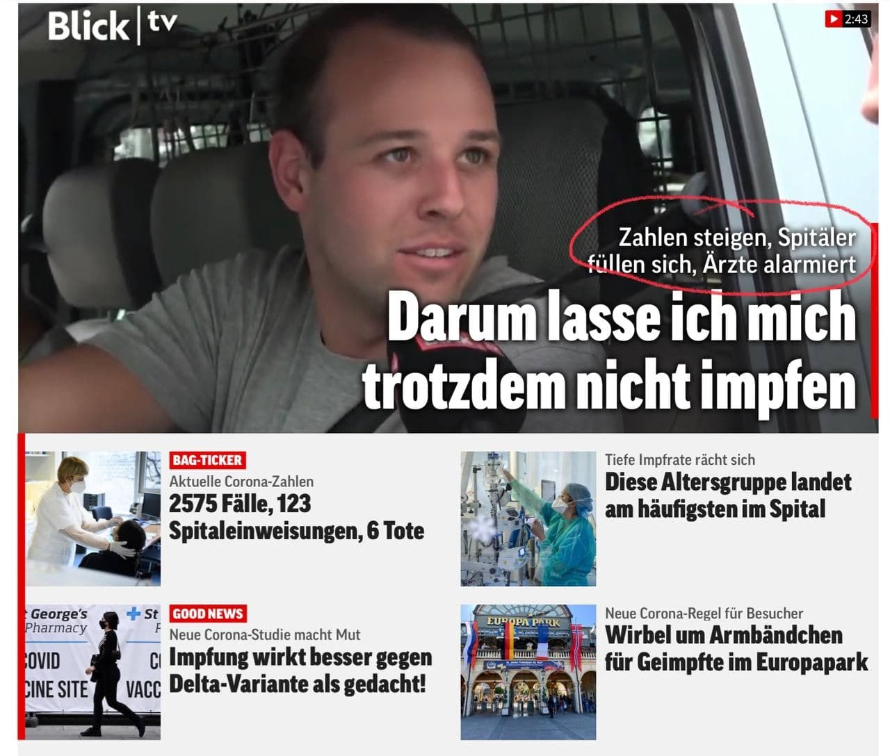 Krimineller BLICK in der Schweiz 20.8.2021: Sie
                    l�gen und l�gen - f�r den Aktienkurs