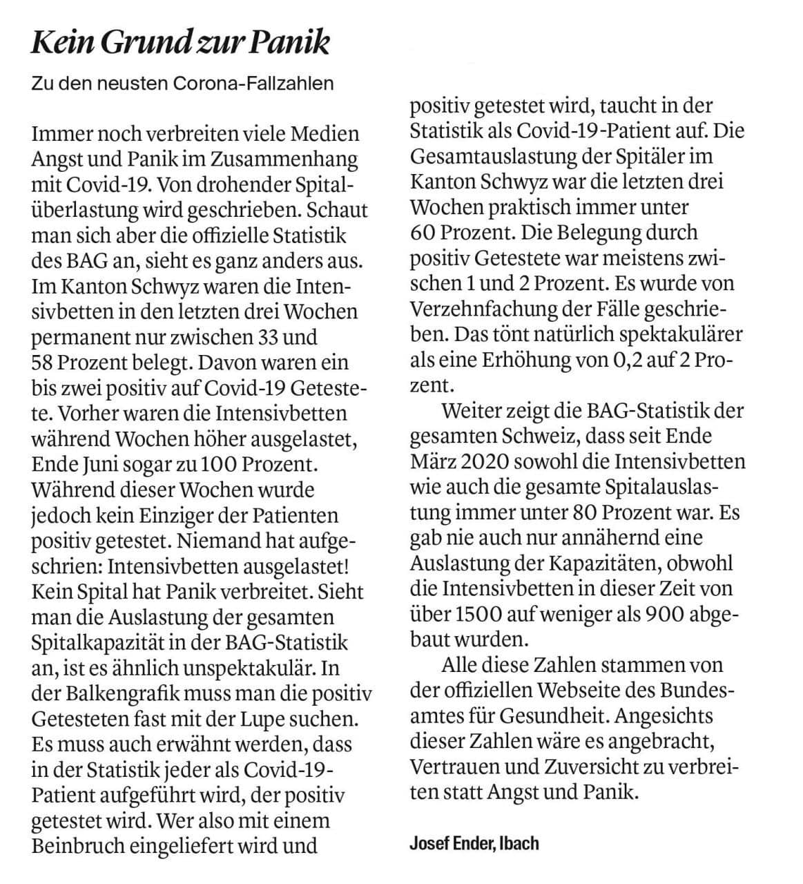 Kein Grund zur
                        Panik