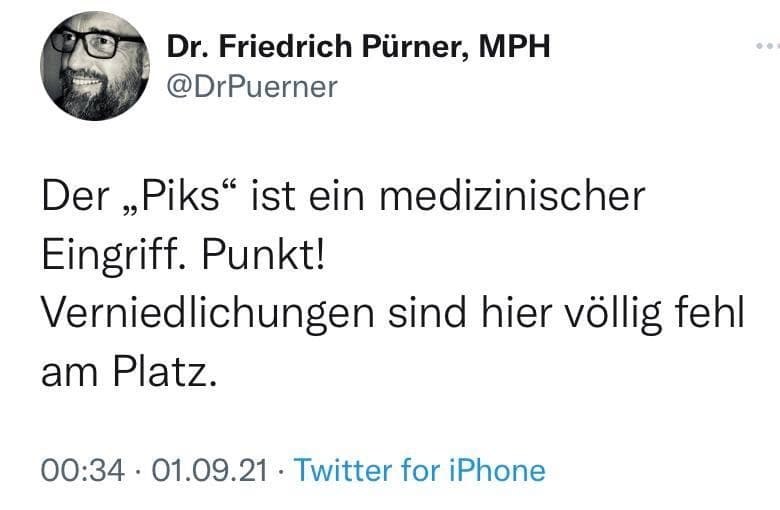 Medizinisches �ber Impfungen 1.9.2021:
                Impfung=schwerer, medizinischer Eingriff -
                Zwangsimpfung=K�rperverletzung - Dr. P�rner