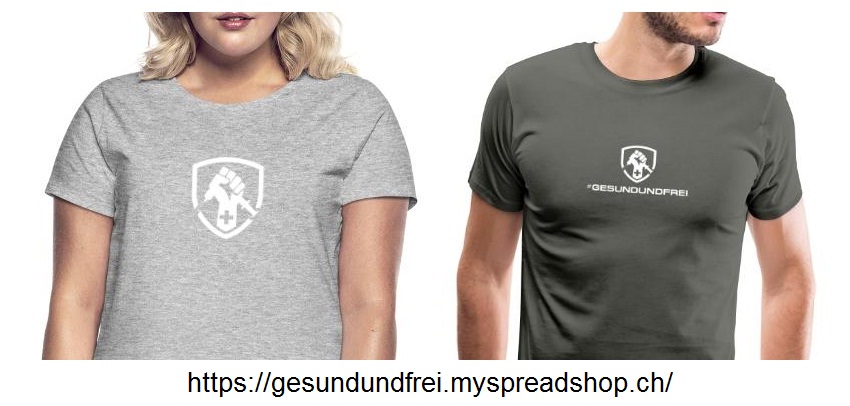 Widerstand
                    Schweiz 2.9.2021: Kleider bedrucken gegen das
                    GENimpfen - Logo "Zerbrochene Spritze"