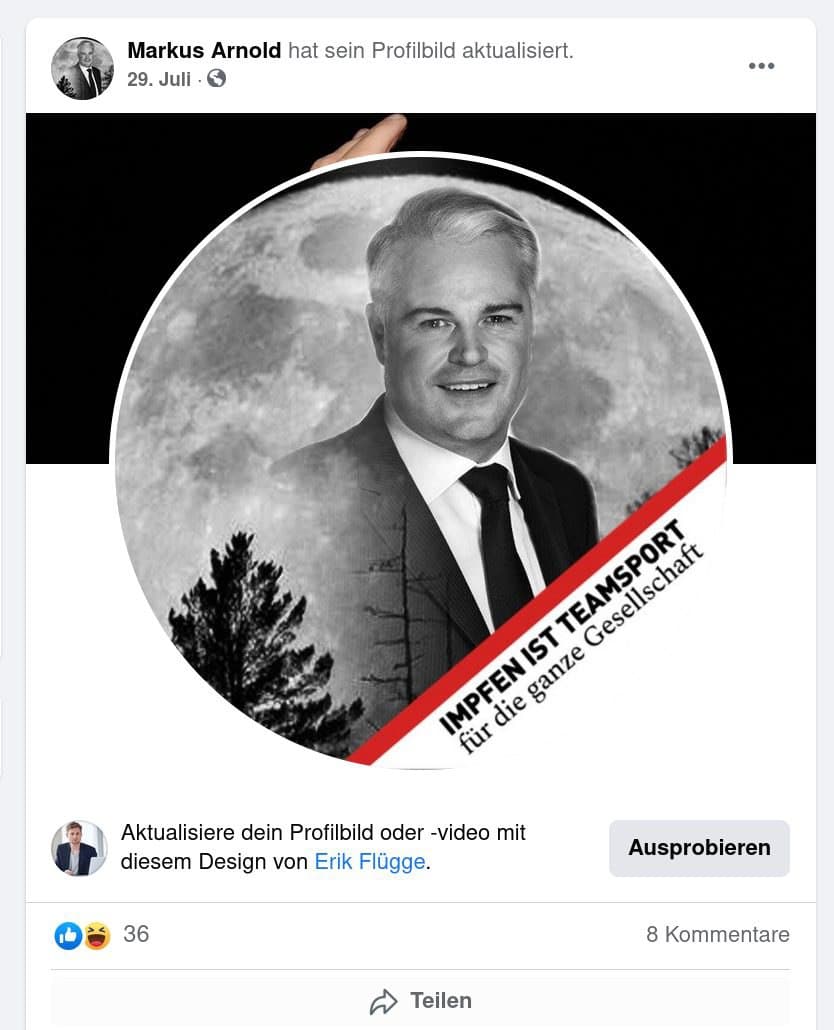 GENimpfmord Augsburg 20.9.2021: Der doppelt
                  GENgeimpfte Markus Arnold ist weg mit 45 schon