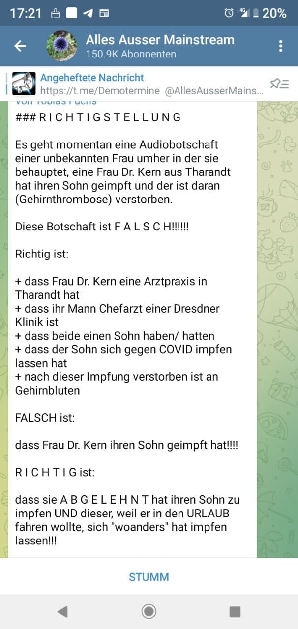 GENimpfmord Dresden (4R) 18.9.2021:
                      Sohn Kern liess sich woanders GENimpfen - er
                      wollte reisen