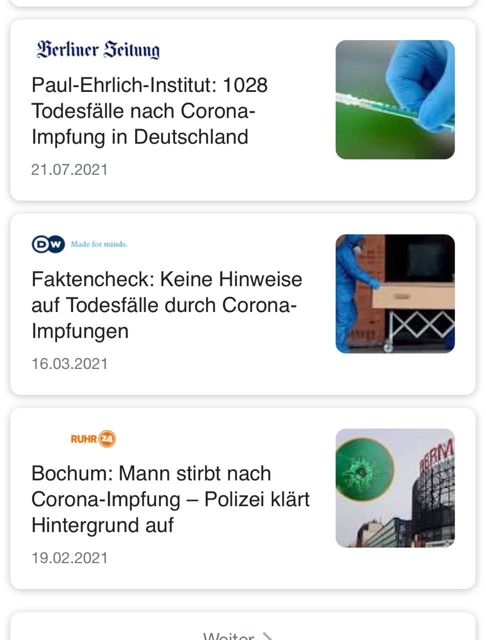 GENimpfmorde
                      18.9.2021: Die Antifa-Faktenchecker leugnen
                      GENimpfmorde - PEI und Ruhr24 wissen es besser